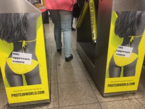 This Oppresses Women Stickers On Sexist Ads