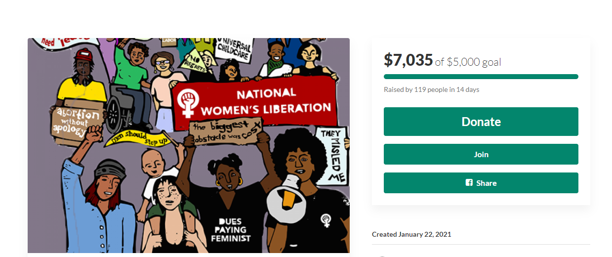 Image from GoFundMe fundraiser showing that NWL raised $7,035